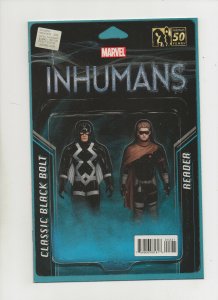 Uncanny Inhumans #3 - Black Bolt Action Figure Variant Cover - (Grade 9.2) 2016
