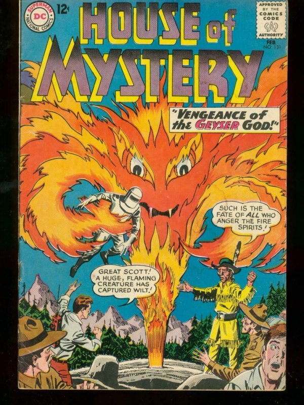 HOUSE OF MYSTERY #131 1963 DC COMICS FIRE GOD COVER VG