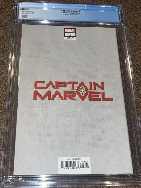 Captain Marvel 1 (2019), 1:100 Adam Hughes Virgin Variant Cover, Graded 9.8