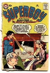 SUPERBOY #62 comic book-1957-DC-LOW GRADE 1ST SUPERBOY SISTER