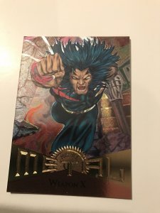WEAPON X #9 card : Marvel Metal 1995 Fleer Chromium; NM/M X-Men Wolverine, base