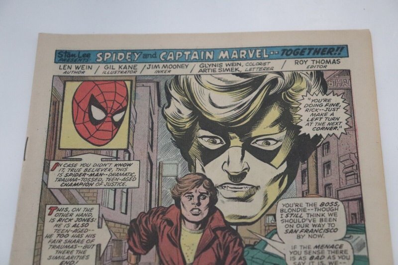 Marvel Team-Up Spider-Man Captain Marvel #16 1973 Coverless
