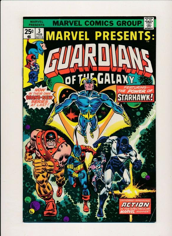 Marvel Presents GUARDIANS OF THE GALAXY #3 FEB 1976 FINE/FINE+ (PF391) 