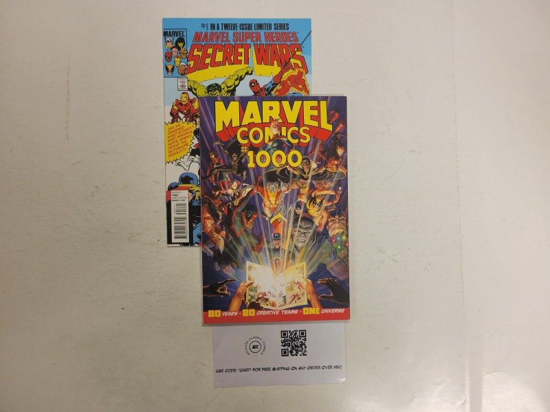 2 Marvel Comics #1 Secret Wars + 1000 Marvel Comics 72 TJ41