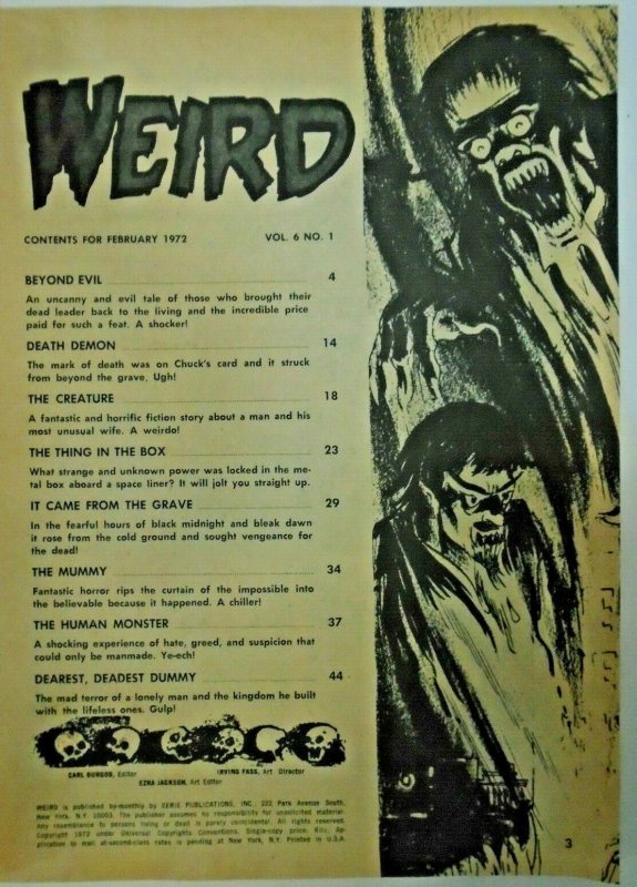mm Weird (1971 Mag; Eerie) v6, #1vf