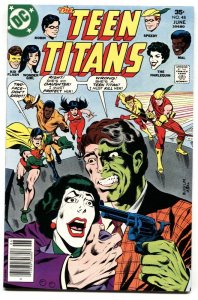 Teen Titans #48 DC comic-TWO-FACE HARLEQUIN Cover- Bronze Age VF/NM