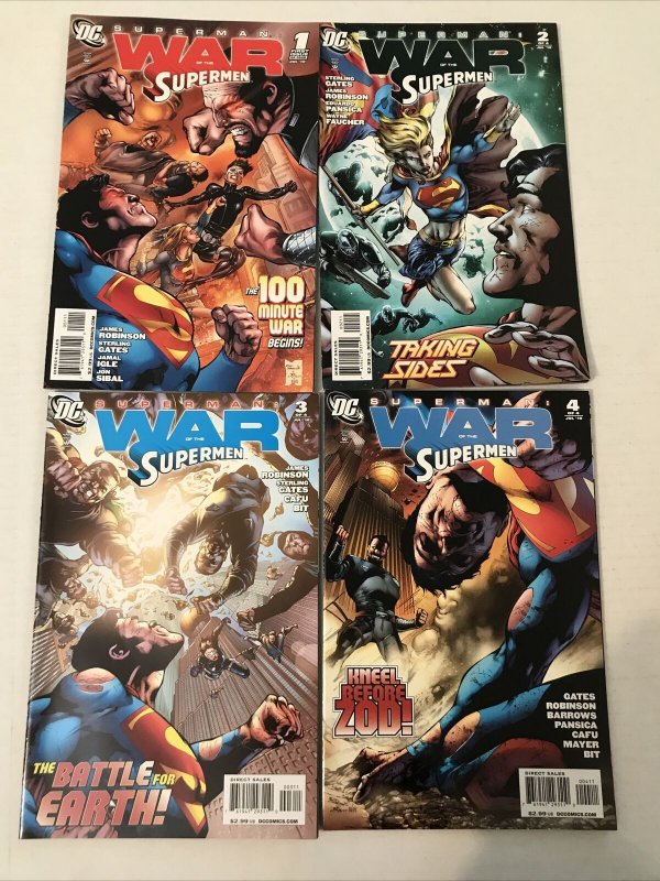 Superman: War Of The Supermen Lot Of 4 #1-4 Complete Series