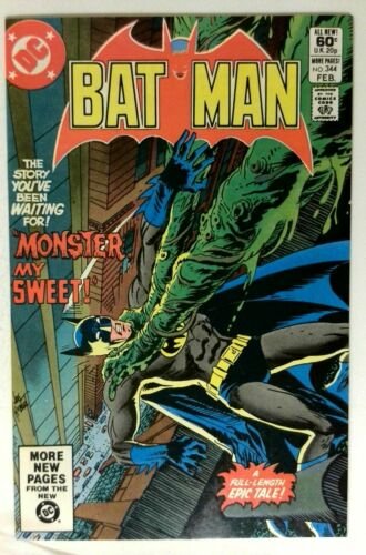 Batman #344 DC 1982 9.2 NM- Monster, My Sweet Comic book