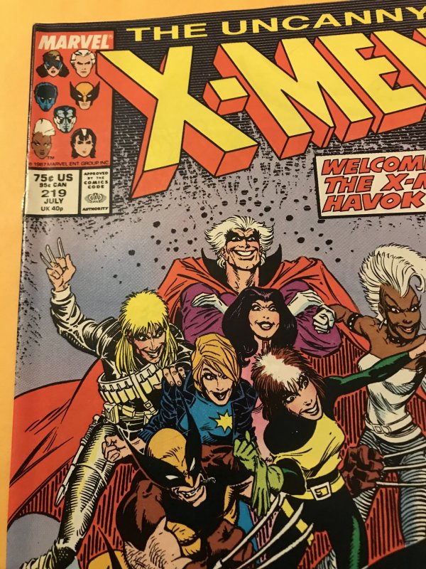 The Uncanny X-Men #219 : Marvel 7/87 Fn/VF; Callisto, Rogue, TSR ad on back