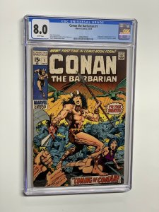 Conan The barbarian 1 CGC 8.0 white pages marvel 1970