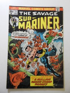 Sub-Mariner #71 (1974) VG+ Condition MVS intact!