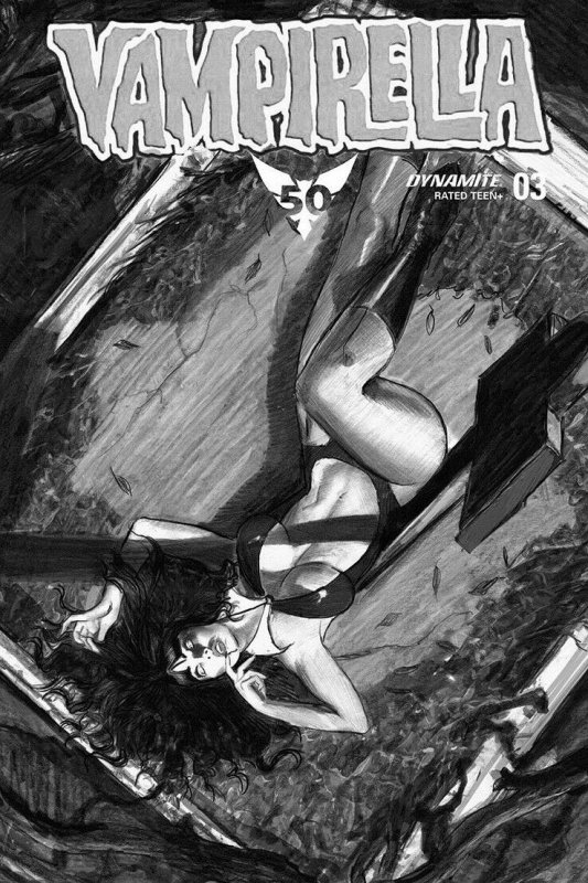 VAMPIRELLA (2019 DYNAMITE) #3 VARIANT 1:20 DALTON B&W INCV PRESALE-09/18