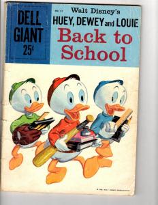 Dell Giant # 22 VG Comic Book Walt Disney Huey Dewey Louie Back To School JL14