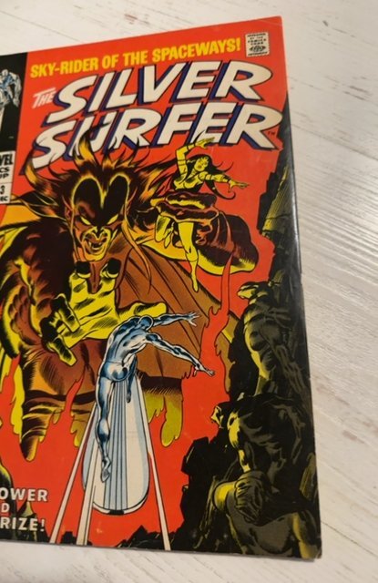 The Silver Surfer #3 (1968)st app of Mephisto nice solid book Fn/vf