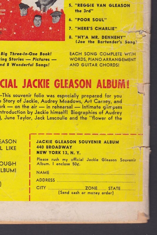 Jackie Gleason #1 (Sep 1955) 2.5 GD+ St. Johns Comic 