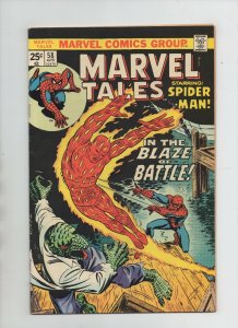 Marvel Tales #58 - Feat. Spider-Man - In The Blaze Of Battle! - (Grade 7.0) 1975