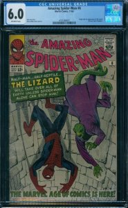 Amazing Spider-Man 6  CGC 6.0  1st Lizard