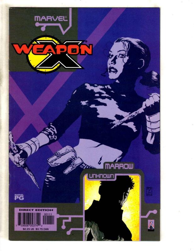Lot Of 6 Weapon X Marvel Comics 1 Marrow (2) Sauron Wild Child Kane Zero J308