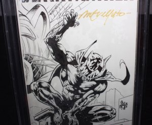 Black Panther #1 - Signed OA Sketch Cover by Sal Velluto - 2018