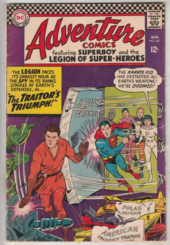 Adventure Comics #347 (Aug-67) VG/FN Mid-Grade Legion of Super-Heroes, Superboy