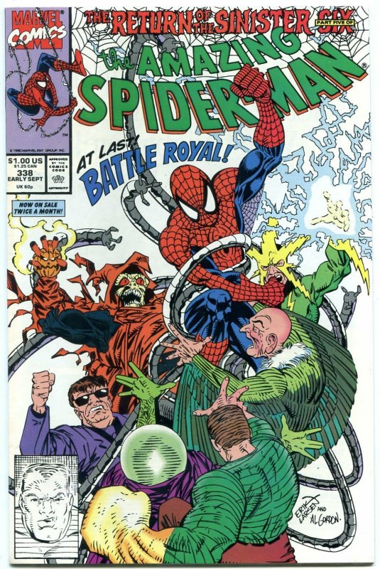 AMAZING SPIDER-MAN #338 1990-MARVEL COMICS-near mint NM