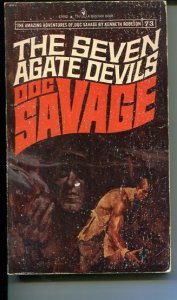 PULP:  DOC SAVAGE-THE SEVEN AGATE DEVILS-#73-ROBESON-G-FRED PFEIFFER COVER- G