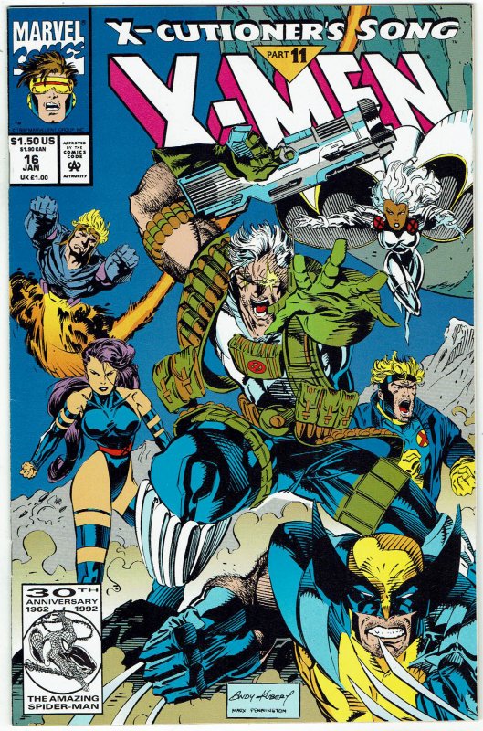 X-Men #16 (1991 v2) Andy Kubert X-Factor X-Force Cable NM