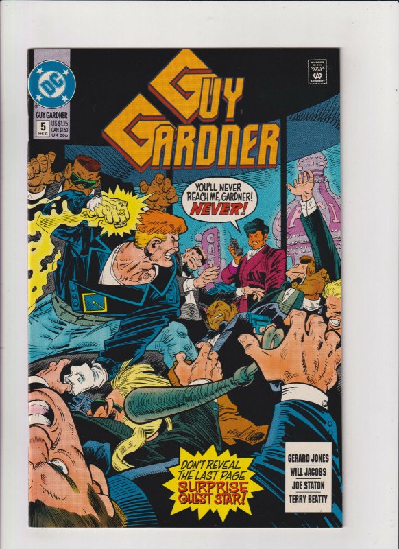 Guy Gradner #5 NM- 9.2 DC Comics 1993 Green Lantern, Hal Jordan app.