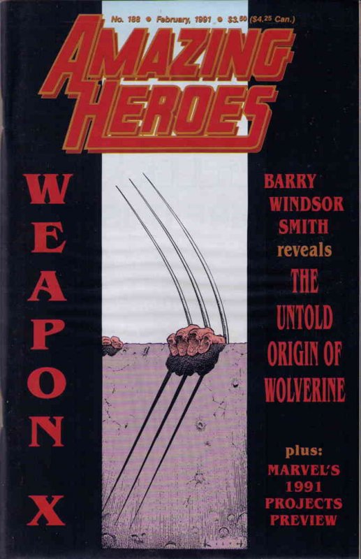 Amazing Heroes #188 FN ; Fantagraphics | Sam Kieth Weapon X Wolverine