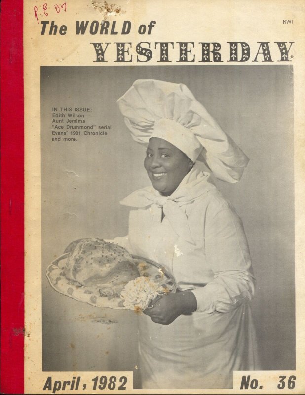 World of Yesterday #36 1982-Aunt Jemima-Ace Drummond-historic issue-VG