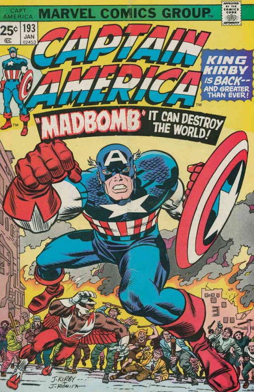 Captain America (1st Series) #193 (with Marvel Value Stamp) FN ; Marvel | Jack K