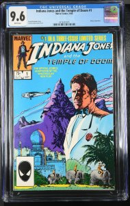 Indiana Jones and the Temple of Doom #1 CGC 9.6 1984 1st issue 4376333025