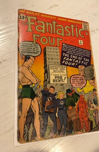 Fantastic Four #9 (1962) 3rd app of Namor see description