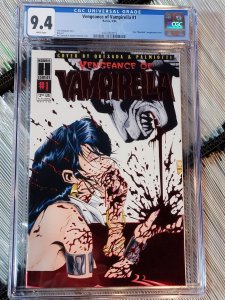 CGC 9.4 Vengeance of Vampirella #1 Red Bloodfoil Variant Comic Book 1994 Foil