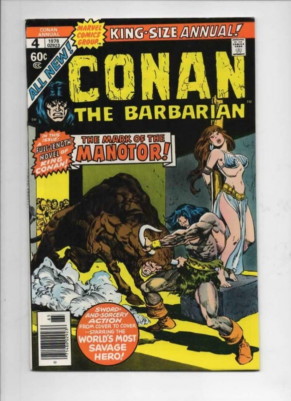 CONAN the BARBARIAN #4 Annual, VF/NM, Robert Howard, Buscema, 1978 more in store