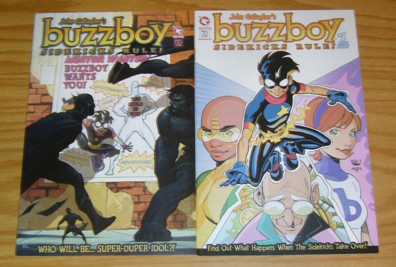 Buzzboy: Sidekicks Rule #1-2 VF/NM complete series MIKE WIERINGO sky dog set