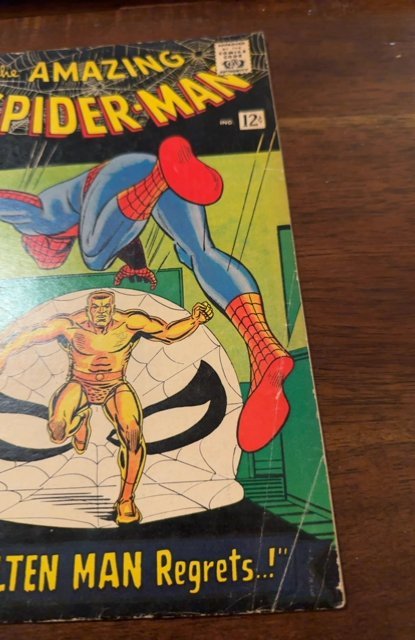 The Amazing Spider-Man #35 (1966)2nd molten Man -small spine split 1 inch