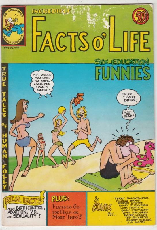 Facts O' Life Sex Education Funnies #1 (Jan-72) VG+ Affordable-Grade Fat Fred...