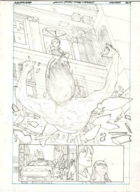 Grimm Fairy Tales Dream Eater Inferno pg 9 Original Penciled art ALEX SANCHEZ