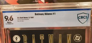 Batman/Aliens #1 CBCS 9.6 Ron Marz story, Bernie Wrightson art, DC / Dark Horse