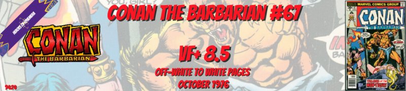 Conan the Barbarian 67 VF+ 8.5 Marvel 1976
