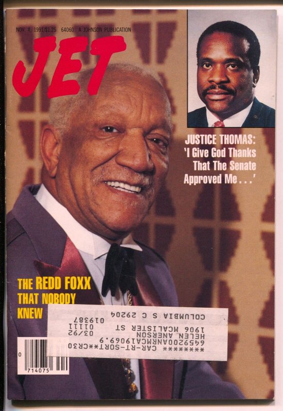 Jet 11/4/1991-Johnson Pub-Redd Foxx-Clarence Thomas-pix-African Americans-VG