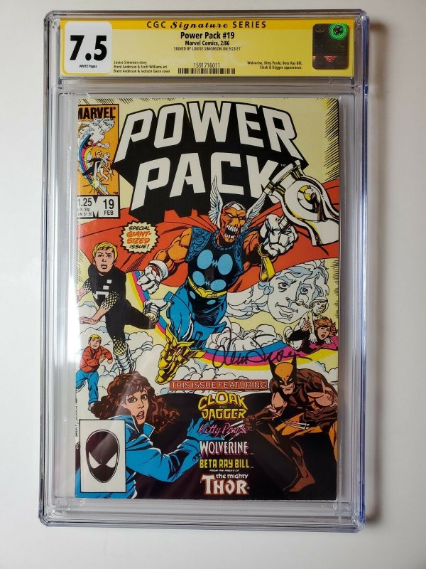 Power Pack #19 CGC 7.5 Signed By Louise Simonson