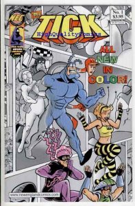 TICK COLOR #1, NM+, Variant, Ben Edlund, Crazy, 2001, more Tick in store