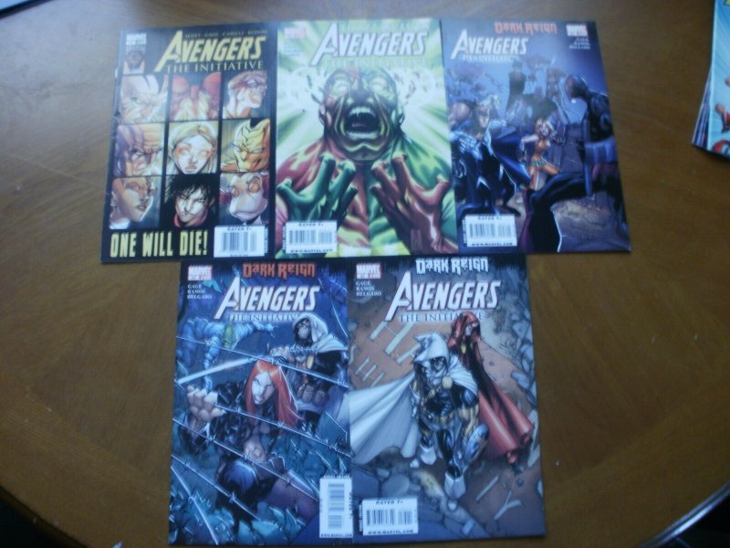 5 Marvel Comic: AVENGERS THE INITIATIVE #10 #19 #23 #24 #25 (Secret Dark Reign)