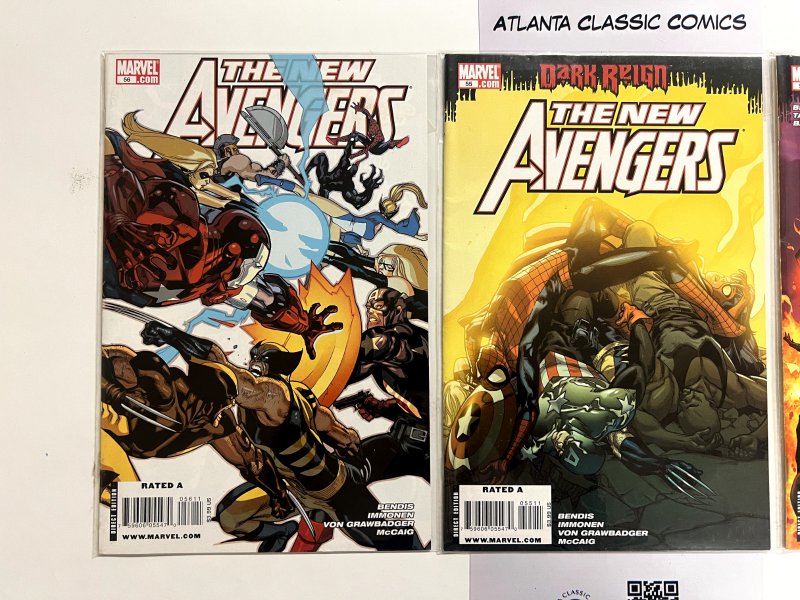 3 The New Avengers Marvel Comic Books # 54 55 56 Hulk Spiderman Thor 45 JS23