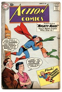 ACTION COMICS #260 Superman kissed his cousin - weird issue-DC 1960