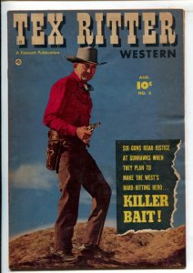 Tex Ritter Western #6  1951 - Fawcett  -VG+ - Comic Book