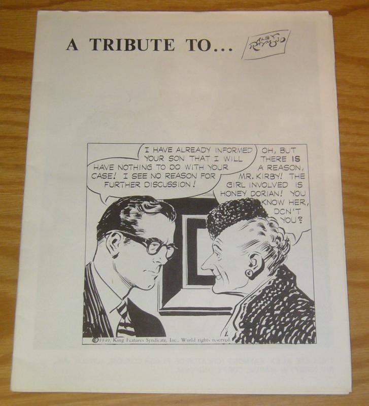 A Tribute To Alex Raymond #1 VF four page fanzine with photo in marine uniform