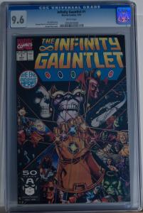 INFINITY GAUNTLET #1, CGC = 9.6, NM+, Thanos, Avengers, 1991 , more in store